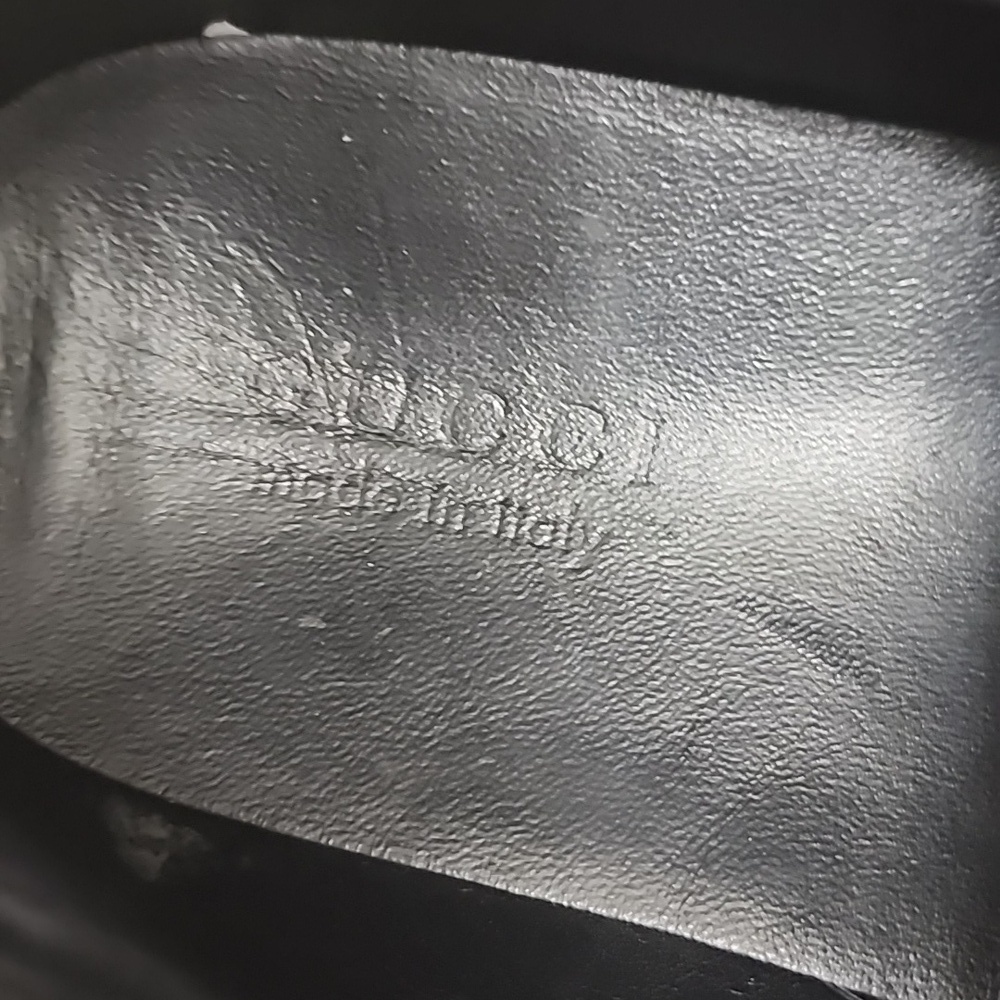 GUCCI Men's Black and White Leather GG Interlocking Logo High Top Sneakers Sz11 - Picture 14 of 14